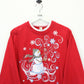 Womens 90s Christmas Sweatshirt Red | Medium