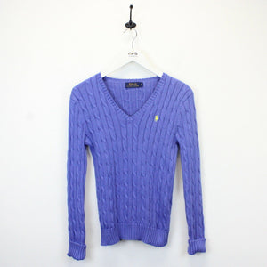 Womens RALPH LAUREN Knit Sweatshirt Blue | Small