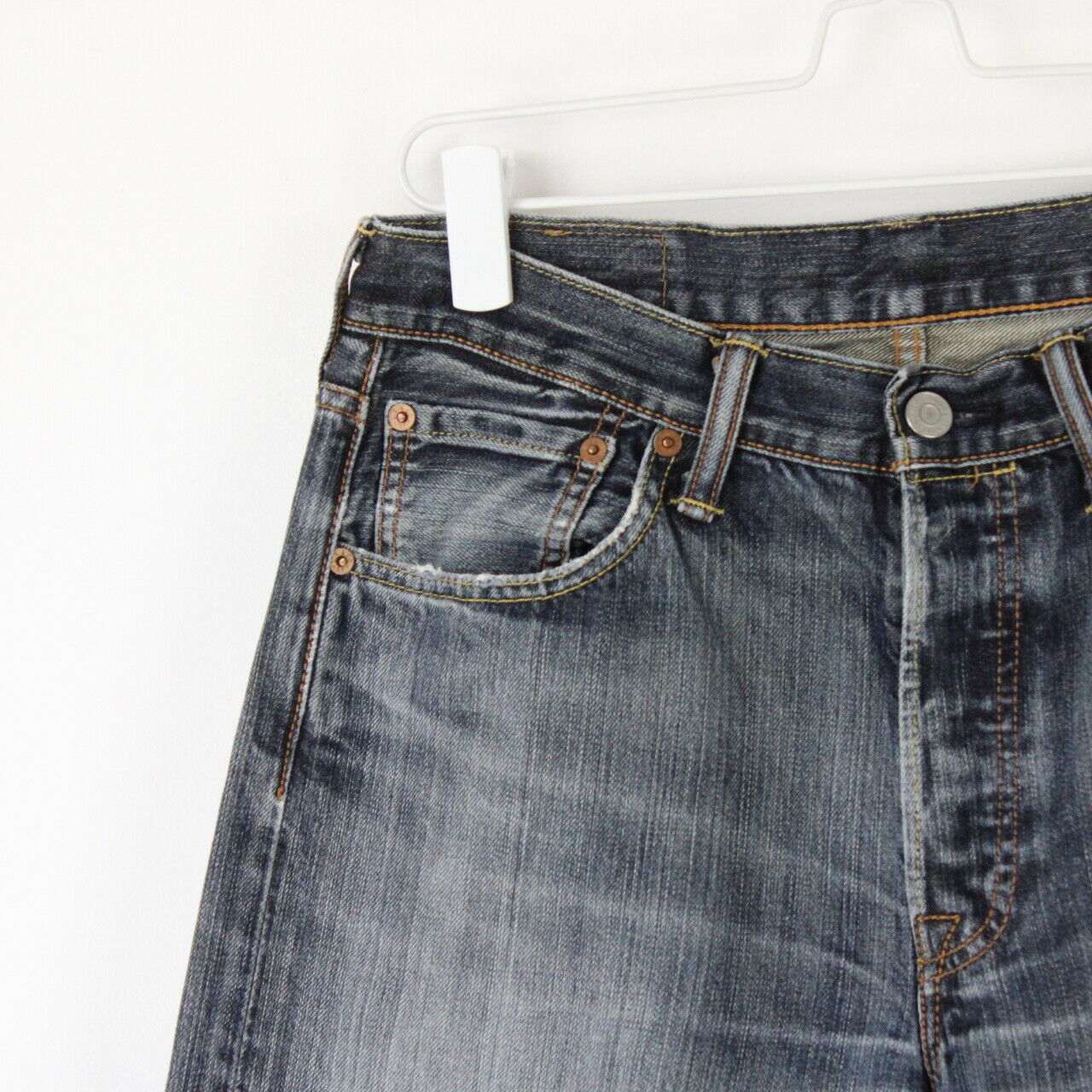 Mens LEVIS 501 Jeans Dark Blue | W31 L30