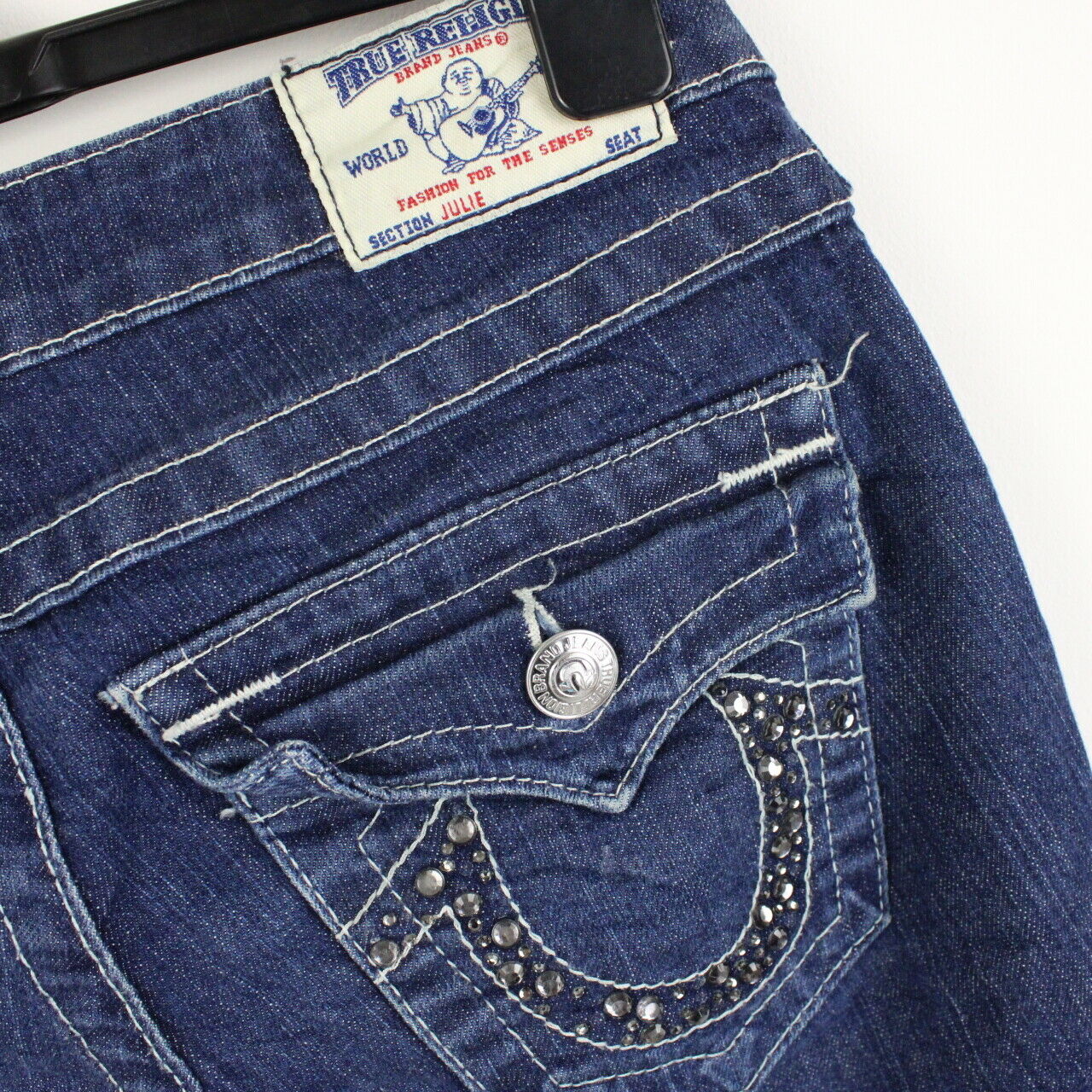 Womens TRUE RELIGION Julie Jeans Blue | W29 L34