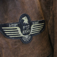 Load image into Gallery viewer, Leather Aviator Jacket Brown | Large
