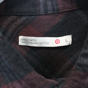Flannel Plaid Shirt Black | Large