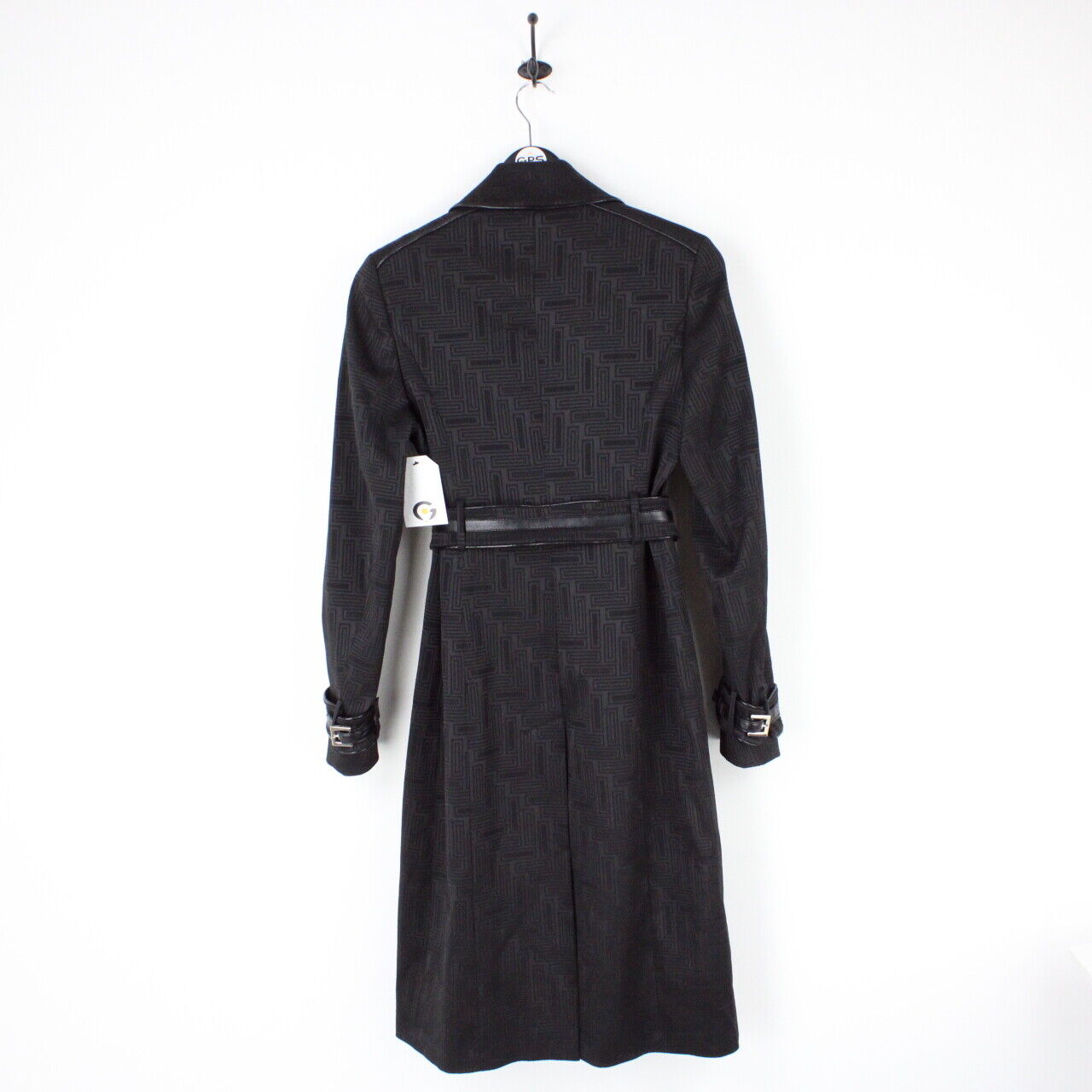 Womens KAREN MILLEN Trench Monogram Coat Black | Medium