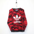Womens ADIDAS ORIGINALS Sweatshirt Red | Medium UK 8-10