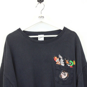 LOONEY TUNES 90s T-Shirt Black | XXXL