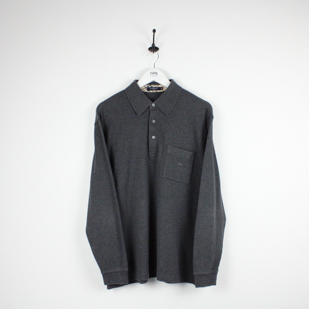BURBERRY Polo Shirt Grey | Medium