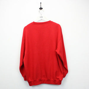 90s Christmas Sweatshirt Red | Large