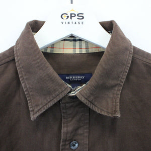 BURBERRY Corduroy Shirt Brown | Small