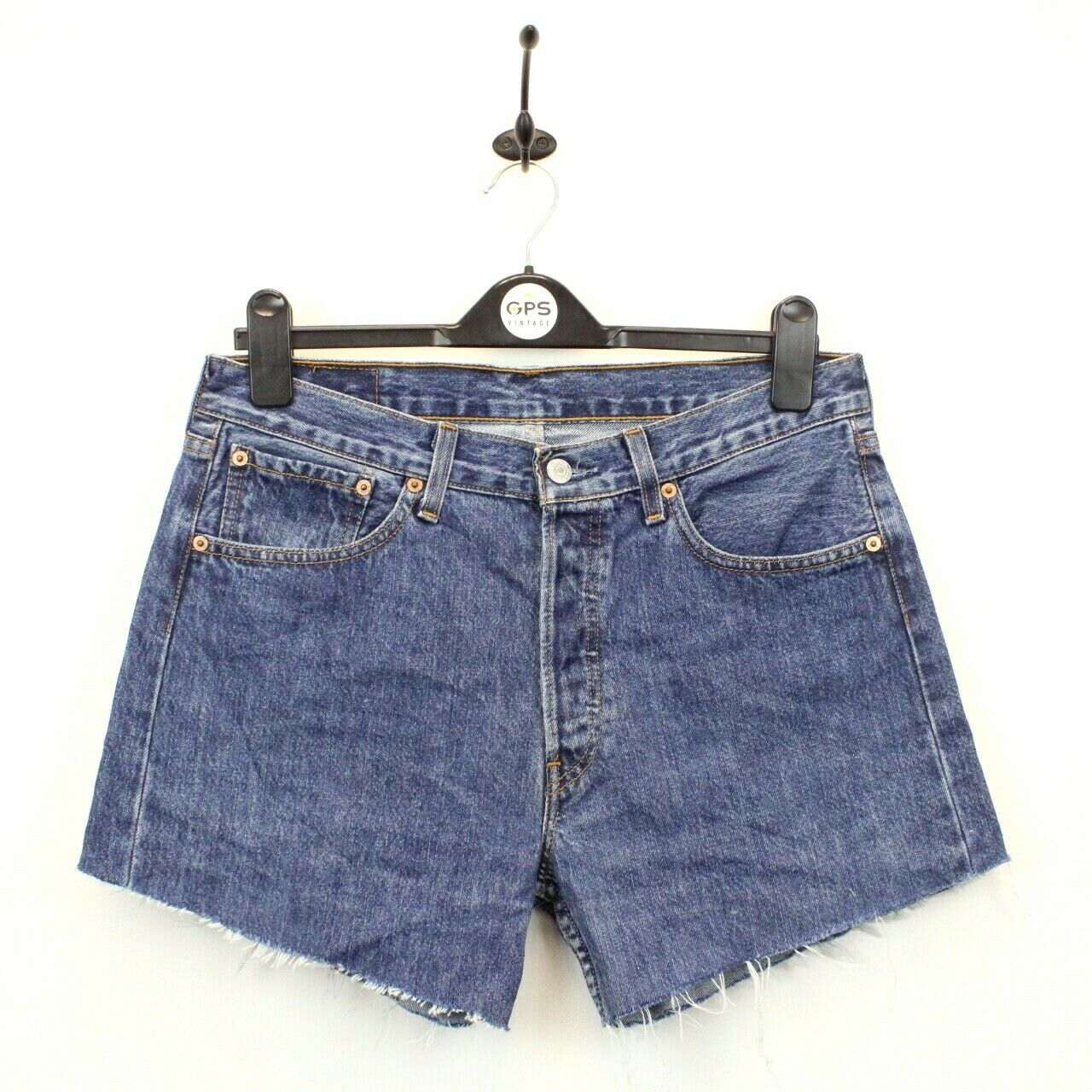 Womens LEVIS 501 Shorts Mid Blue | W32