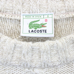 LACOSTE Knit Jumper Beige | Large