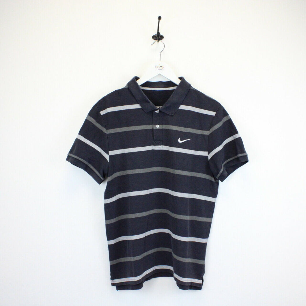 Vintage NIKE Polo Shirt Black | Small