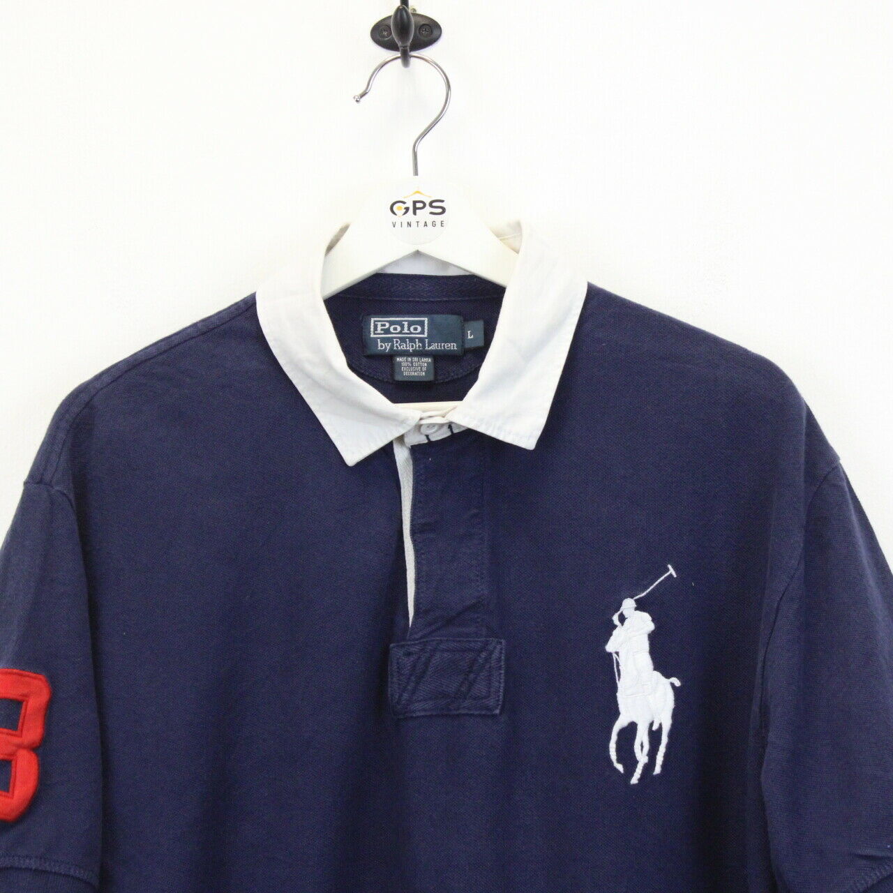 RALPH LAUREN Polo Shirt Navy Blue | Large