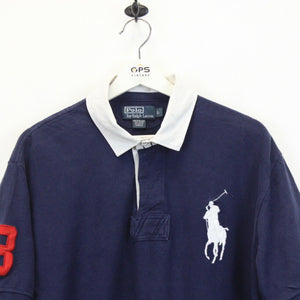 RALPH LAUREN Polo Shirt Navy Blue | Large