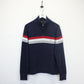 TOMMY HILFIGER 00s 1/4 Zip Knit Sweatshirt Navy Blue | Medium