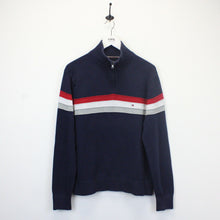 Load image into Gallery viewer, TOMMY HILFIGER 00s 1/4 Zip Knit Sweatshirt Navy Blue | Medium
