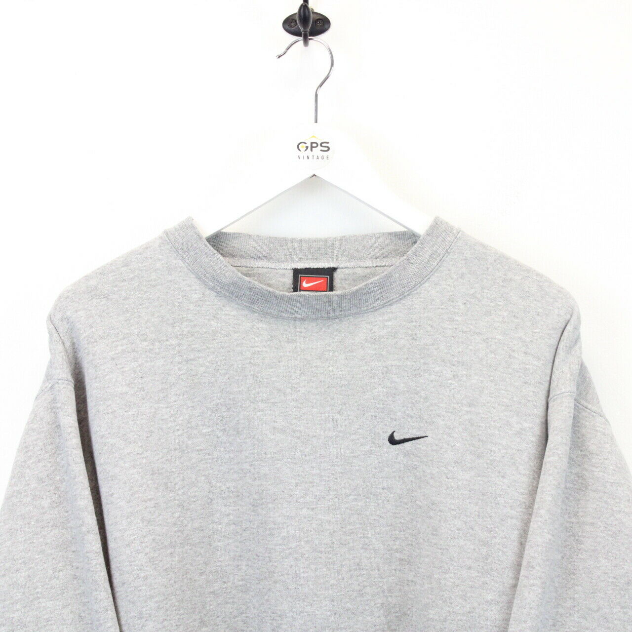 NIKE TEAM 90s Sweatshirt Grey | Large